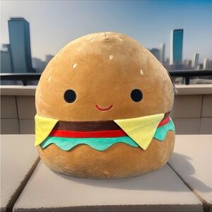 NWT Squishmallows 16” Carl The Cheese Burger Lettuce Tomato And Cheese Plush